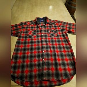PENDLETON canyon wool Western pearl snap shirt